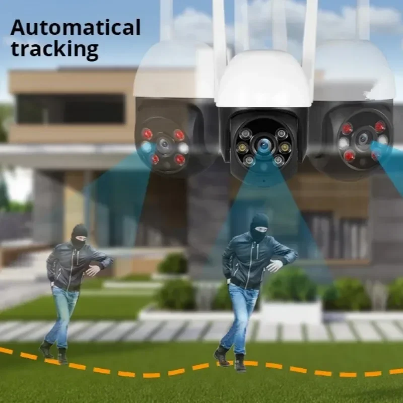 Imagem -05 - Wifi Câmera ip Cor Visão Noturna ao ar Livre Rastreamento Automático sem Fio Ptz Cctv Câmera de Vigilância Segurança Vida Inteligente Cam 5mp