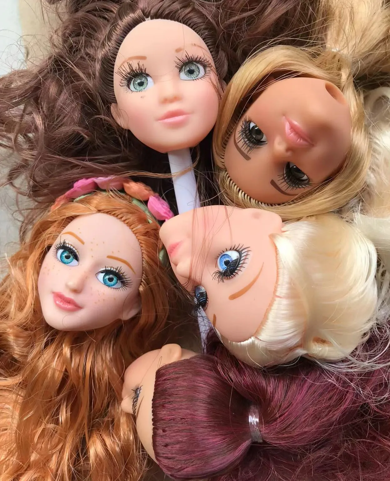 Gläser Augen mit echten Wimpern Puppenköpfe Bunte weiche Puppenteile Weiße Haut Puppenzubehör Mädchen Geschenk Spielzeugfiguren – Detail 18