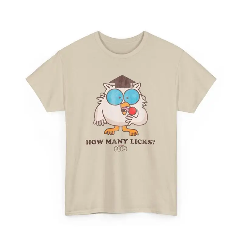 Funny How Many Licks Tootsie Owl T Shirt Hoot Quirky Bird Humorous