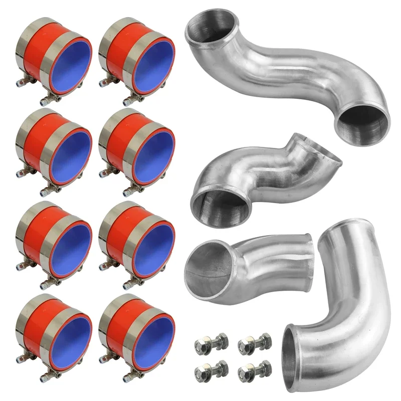 FMIC Front Mount Intercooler Piping Hose Kit Nisann Skyline GT-R RR33 R34 GTR-Type RB26DETT BCNR33 BNR34 Black/Red/Blue
