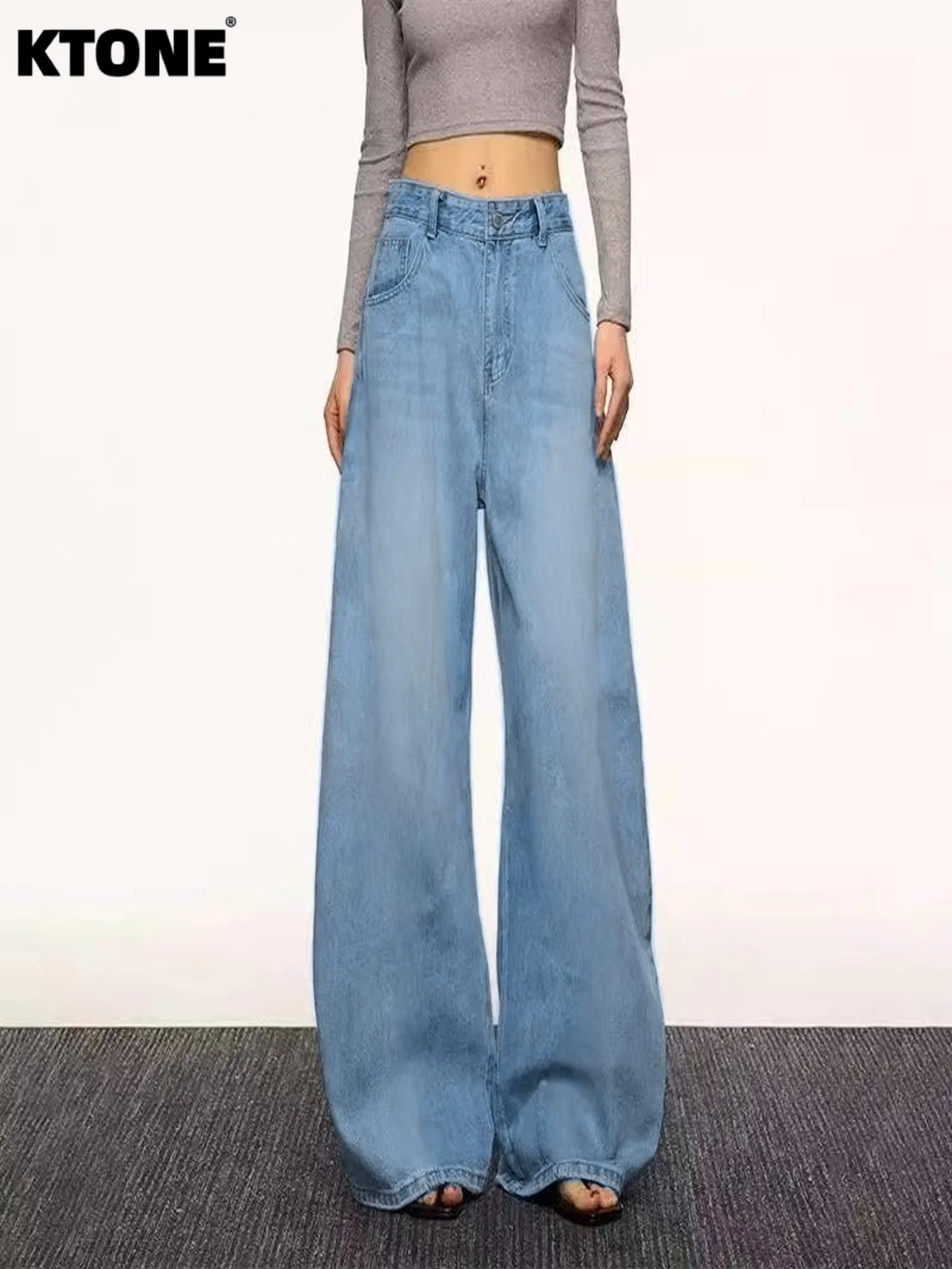 

Y2k Clothes Blue Jeans For Man Loose Drip Original Casual Daily Pants No accessories or belts included