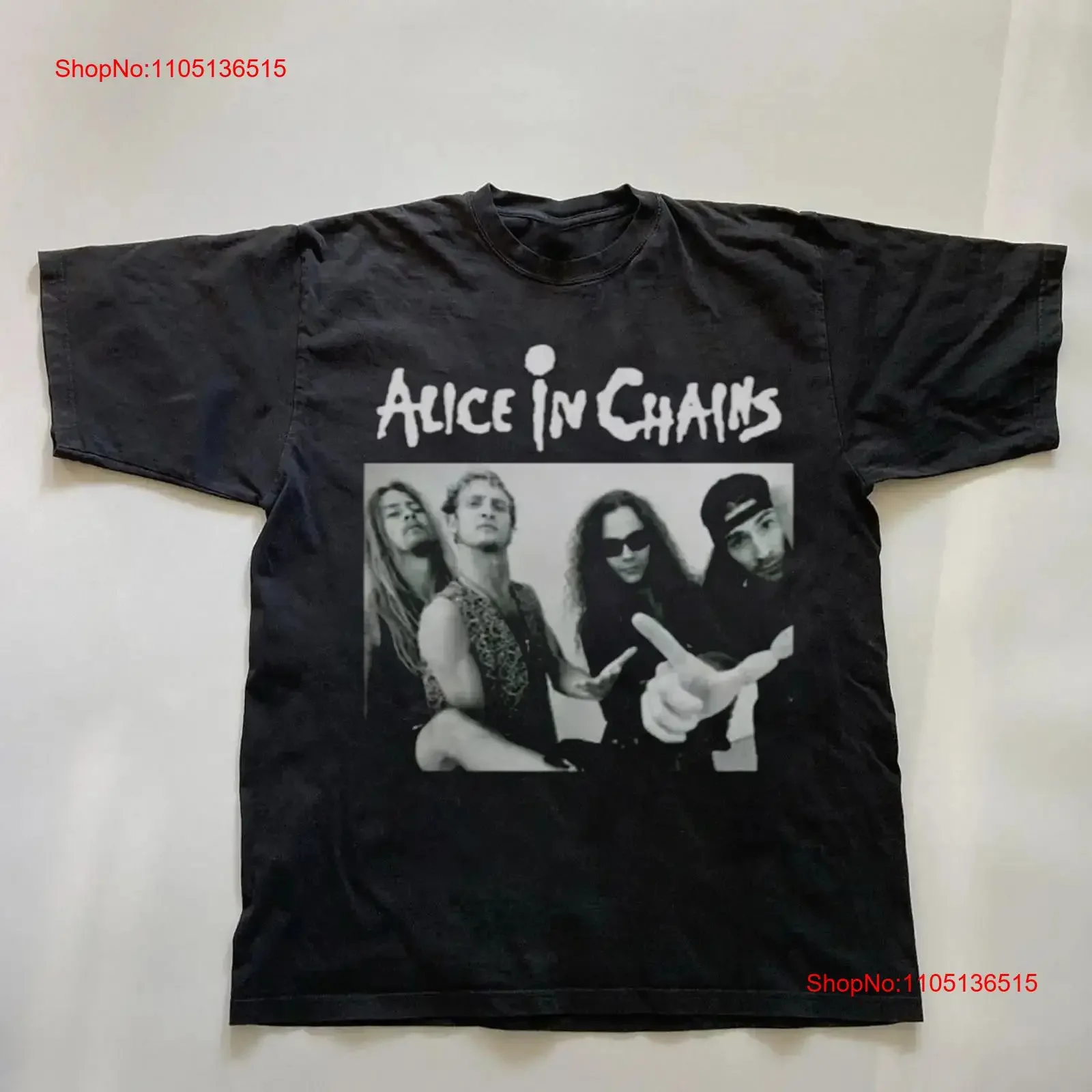 

Vintage Alice In Chains Music Band Black Cotton T shirt Size S 5XL vintage Washed Soft Versatile designer clothes Unisex