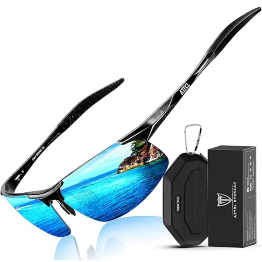 

Men's Fashion Driving Polarized Sunglasses for Men AlMg metal Ultralight Frame