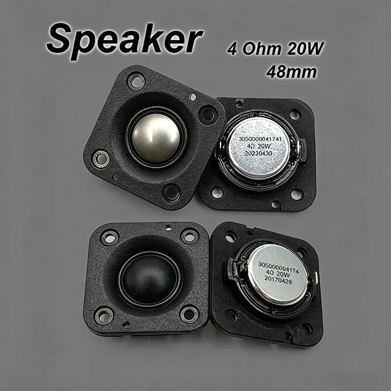 

1PC 48MM Square Audio Speaker 4 Ohm 20W Tweeter Speakers Silk Membrane HIFI Music DIY Home Theater Ultrathin Loudspeaker