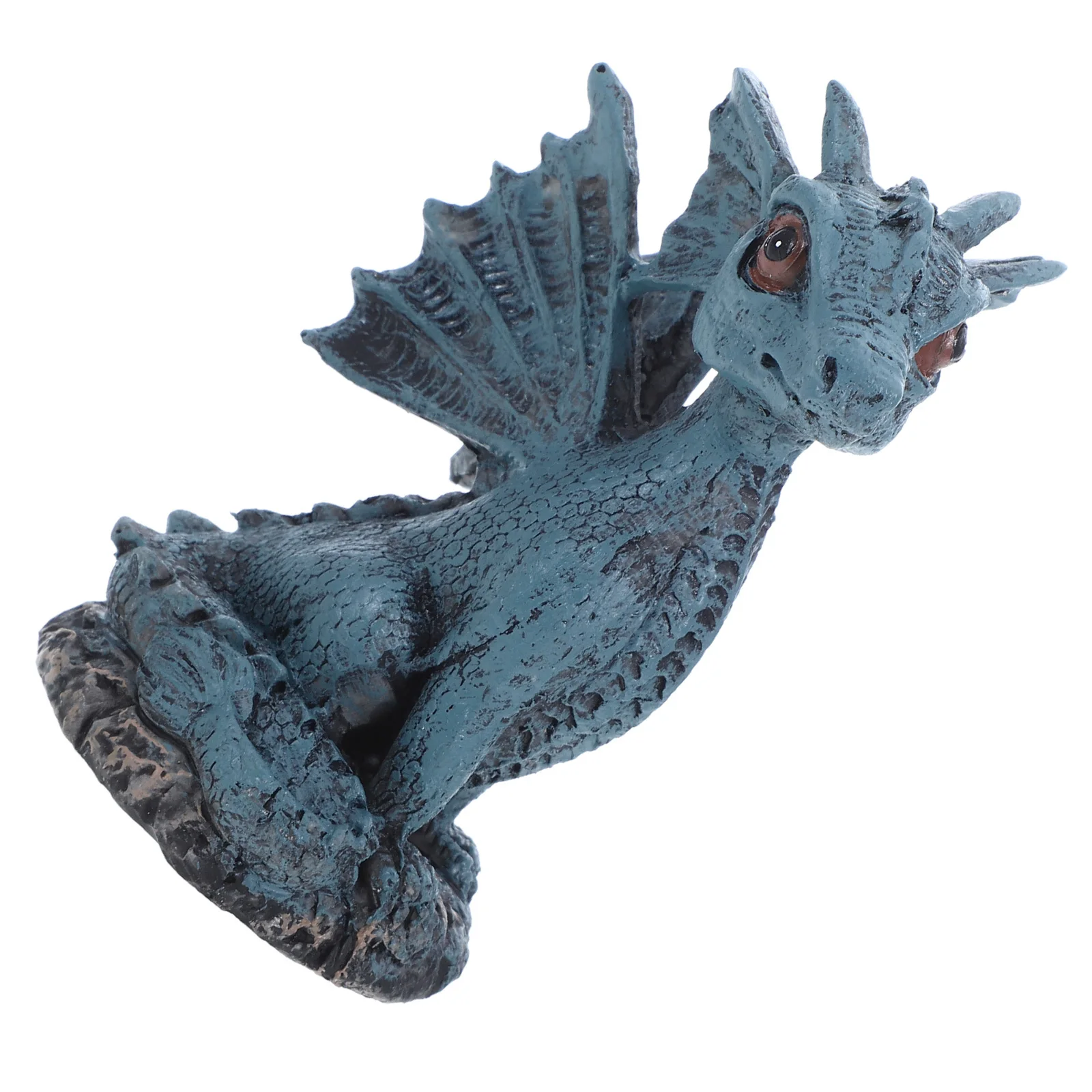 

Cute Dragon Resin Sculpture Small Garden Decoration Patio Yard Ornament 2024 Year of Dragon Micro Landscape Outdoor Statue