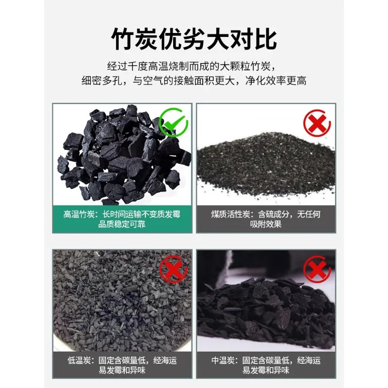 50g Bamboo Charcoal Bag Linen Moisture-proof Deodorant Charcoal Bag Home Car Activated Carbon bag for Shoes Charcoal Bag 50g