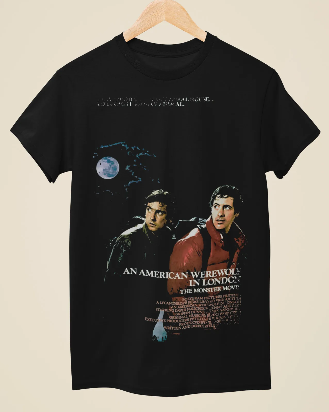 

An American Werewolf in London - Movie Poster Inspired Unisex Black T-Shirt