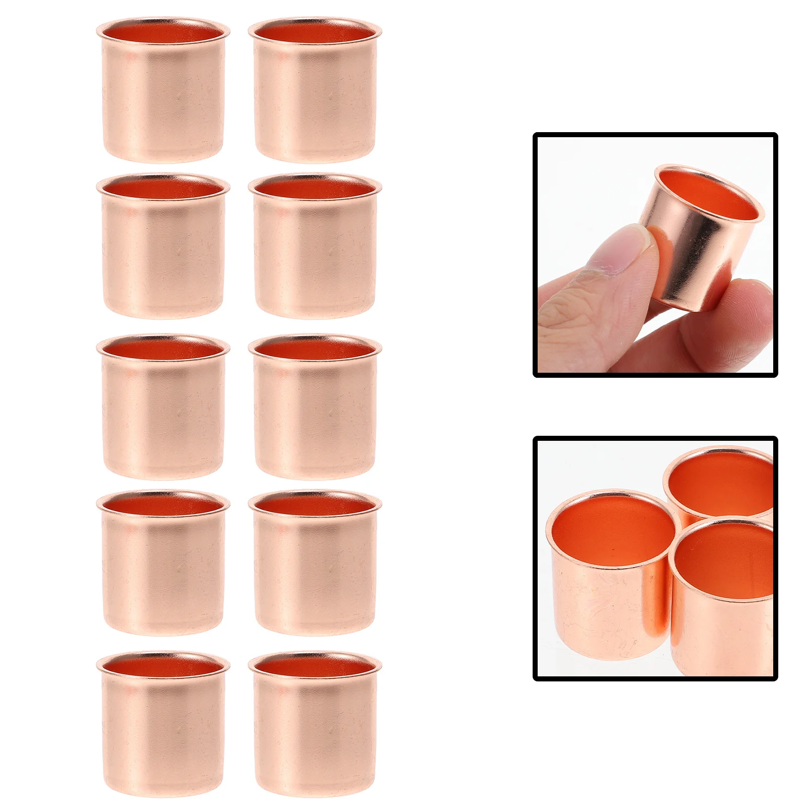 

10pcs Metal Cup Mini Candlestick Holder For Diy Making Party Decor Household Containers Craft Storage Rack