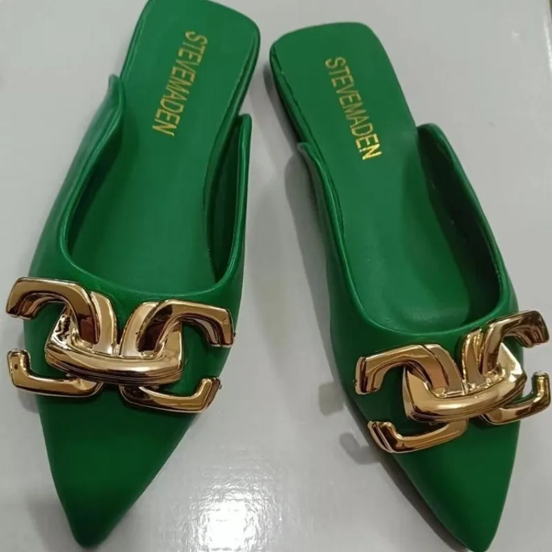 

Women Slippers Fashion Flats Pointed Toe Sandals Women Casual Shoes Anti-slip Casual Slippers 2026 New Summer Slides Women