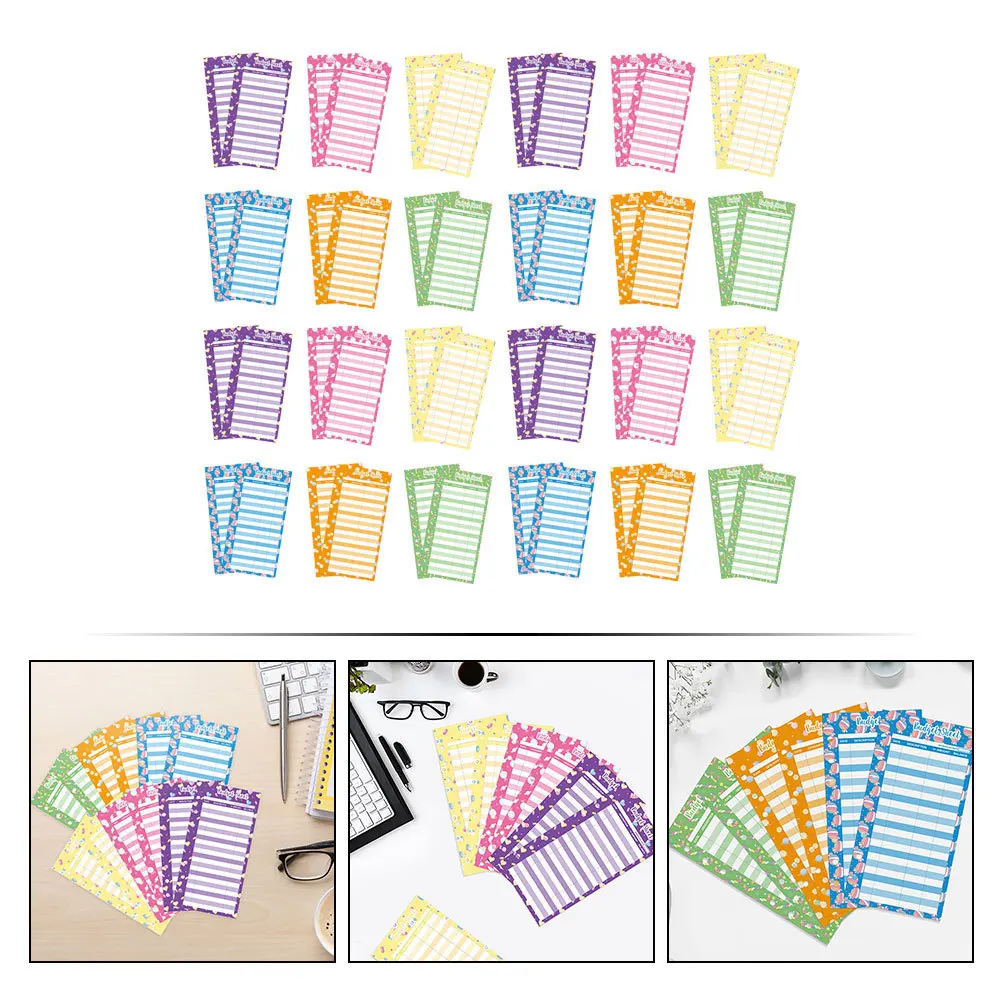 60Pcs Candy Design Budget Binder Inserts Expense Tracker Daily Budget Sheets Compatible with A6 6 Ring Loose Leaf