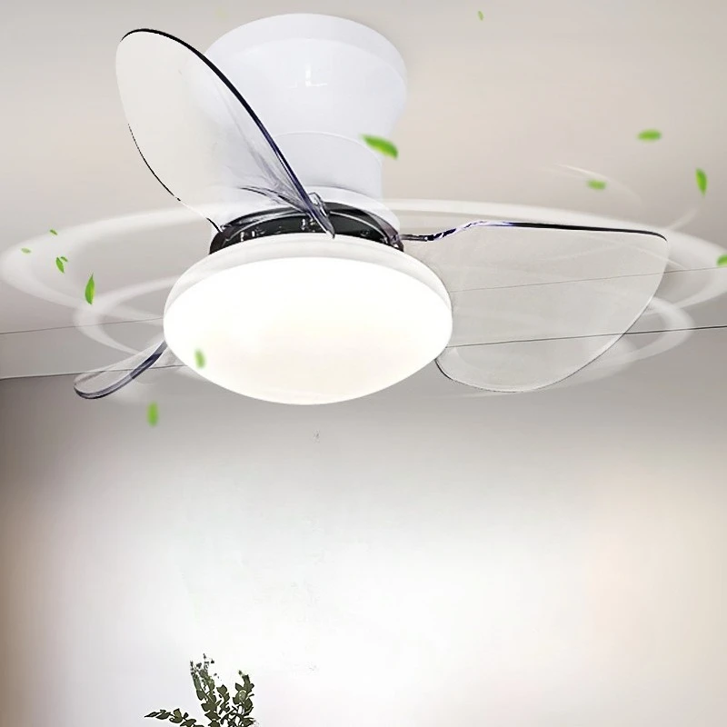 

2025 Cream Style Fan Light, Living Room Dining Bedroom Eye Protection Children's Room Intelligent Voice Mute Ceiling Fans