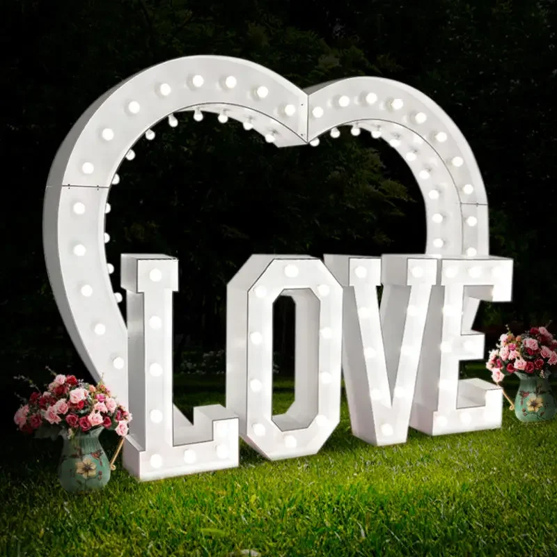 

Custom Large Outdoor Marquee Letters Colorful A-Z Led Signs Stand Marry Me Love Mr & Mrs Baby Giant Light Up Letter