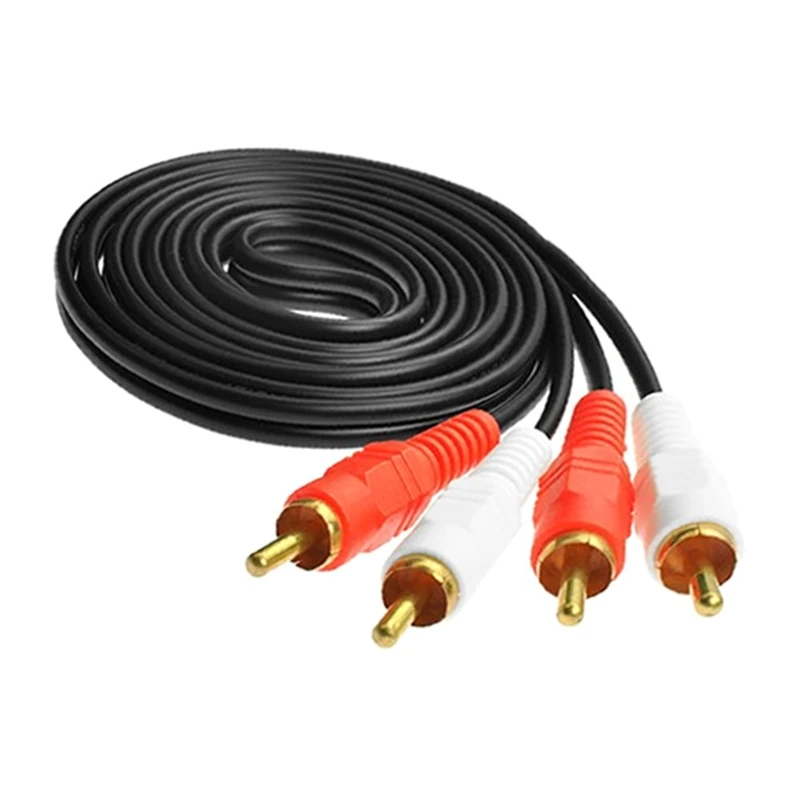 1.5/3/5m 2RCA Male To 2 RCA Male Cable Stereo Dual Audio Cable AV Cable For DVD TV CD Sound Amplifier Accessories DropShipping