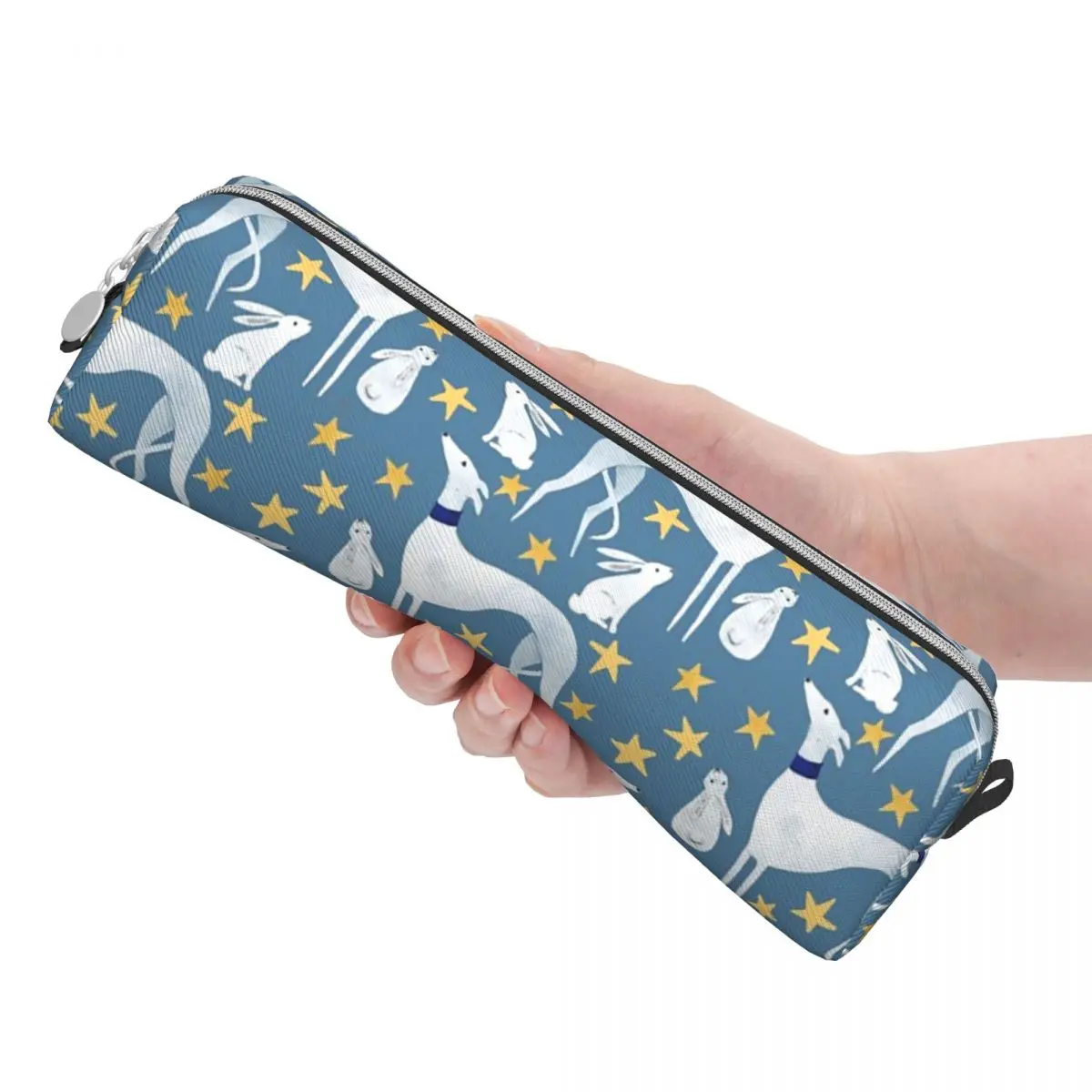 Imagem -03 - Galgo-hare e Estrelas Lápis Cases Greyhound Whippet Dog Pen Bolsas Grande Armazenamento Material Escolar Cosméticos