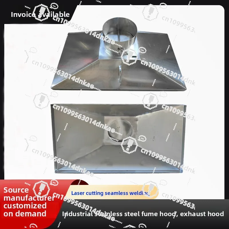 Customized Stainless Steel Smoking Hood Exhaust Gas Smoking Vacuum Hood Round Bell Mouth Suction Square Industrial Gas