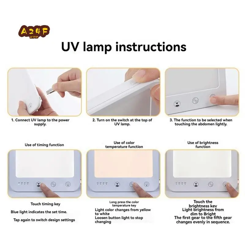 

A24F-Light Therapy Lamp 10000 Люкс Солнечная лампа с 5 регулируемыми уровнями яркости Сенсорное управление SAD Светотерапевтическая лампа