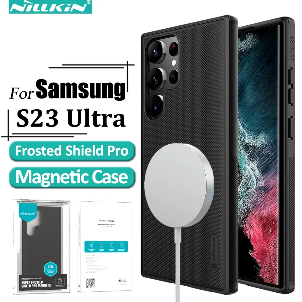 

Nillkin for Samsung Galaxy S23 / S23+ / S23 Ultra Magnetic Case Frosted Shield Pro PC+TPU Protection Back Cover