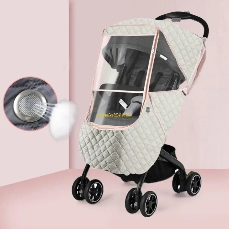 WXTD الطفل يدفع باليدين الطقس درع غطاء المطر تنفس الطفل يدفع باليدين غطاء الملحقات Portective درع #5