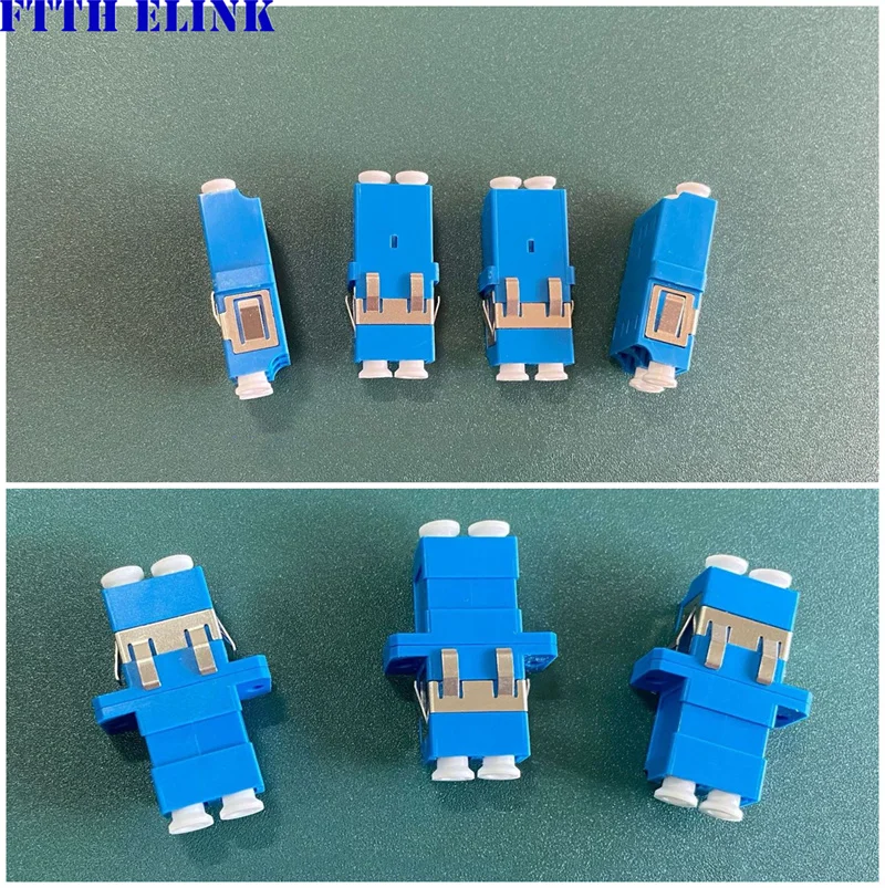 

LC Duplex Adapter for dysmorphism, Metal Clip, Flangeless Optical Fiber Coupler, Flange, MPO, Box, FTTH ELINK, 100PCs