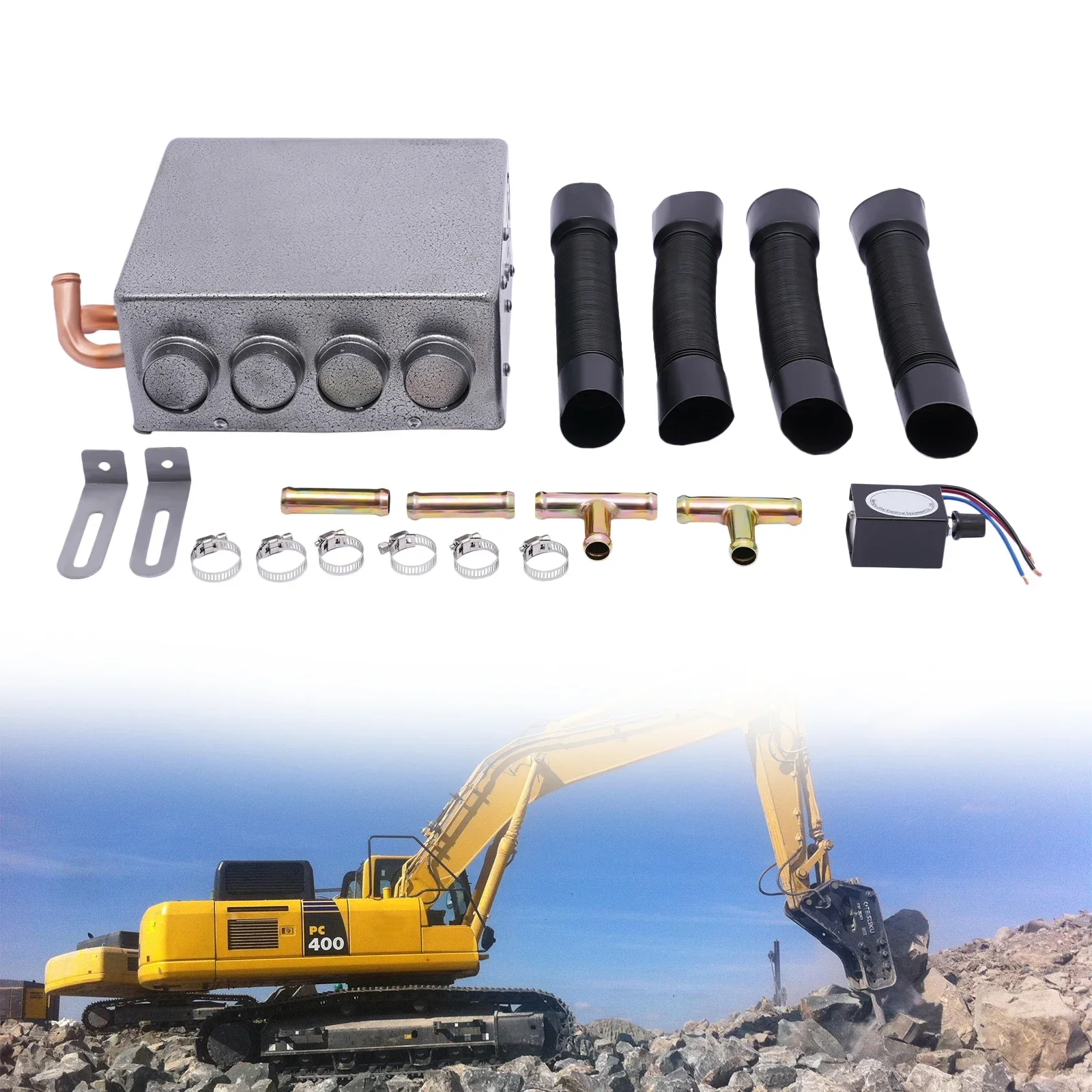 

Модернизированный универсальный вспомогательный обогреватель 12 В с переключателем скорости для авто или грузовиков, минивэнов, экскаваторов, урожайщиков