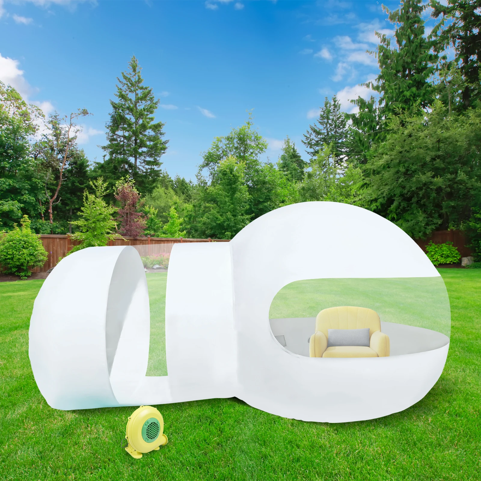 

Inflatable Bubble Camping Tent Commercial Grade Outdoor Clear Dome Camping Cabin Bubble Tent with Air Blower for DIY Outdoor