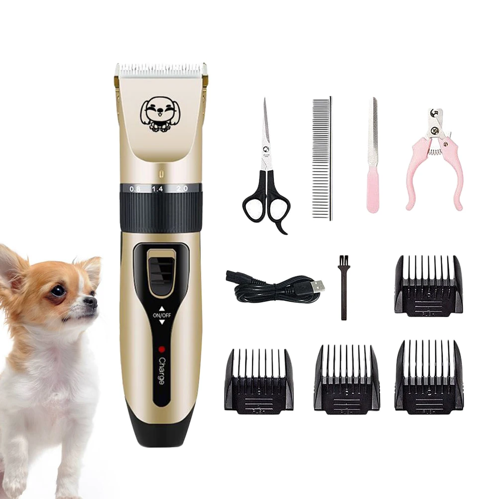 

4Pcs Rechargeable Pet Clippers Dog Ceramic Head Hair Trimmer Smooth Shave Quiet Operation Home Salon Use Dog Accessories
