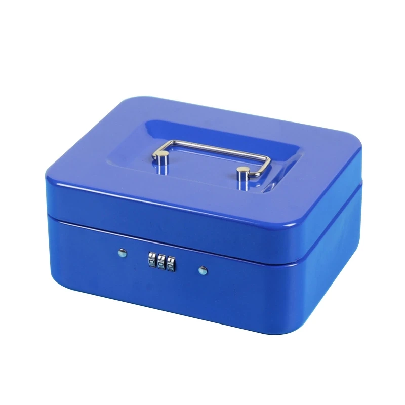 2024 New Standard Steel Cash Box with Combination Lock Small / Middle Size Cash Box Metal Safe Boxes