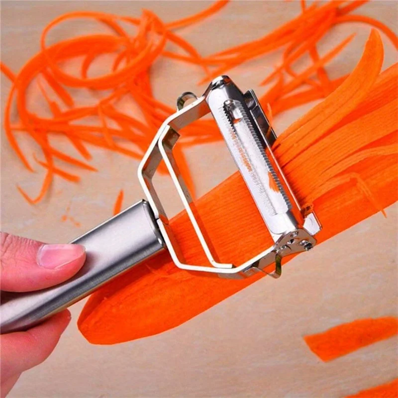 Stainless Steel Multi-function Vegetable Peeler  Cucumber Carrot Fruit Cutter  Potato Carrot Smiling face Peeler Kitchen Set