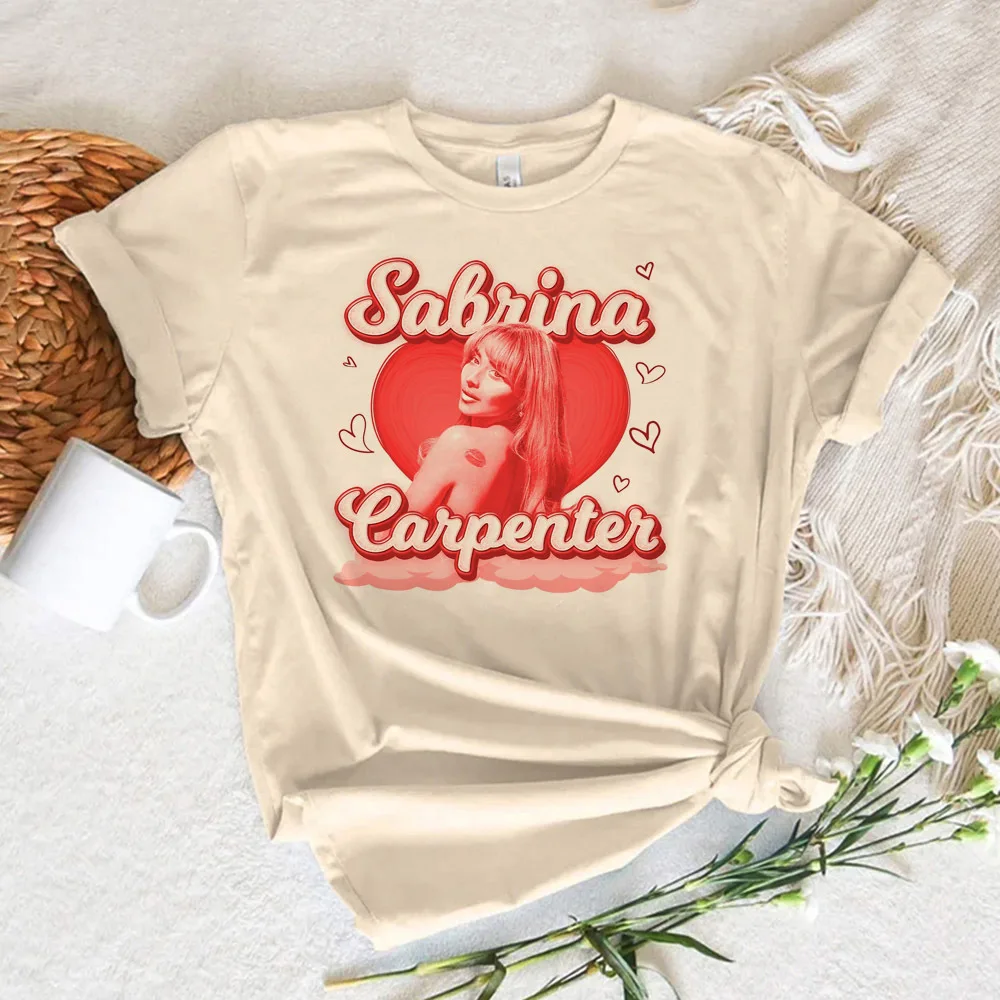 Sabrina Carpenter t shirt women harajuku active wear stretchy Tee female comic clothing