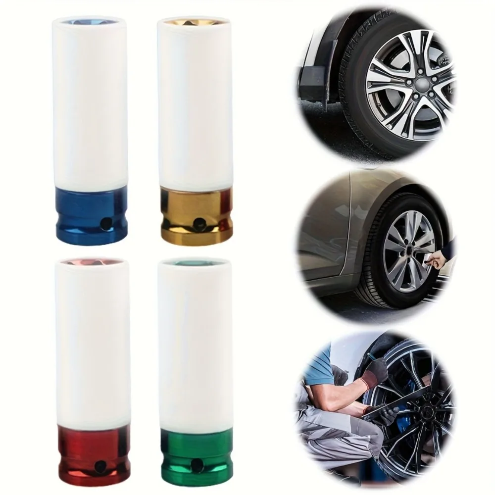 17/19/21/22mm hex socket pneumatic wrench tire screw socket 1/2 inch drive wheel protector impact socket automotive