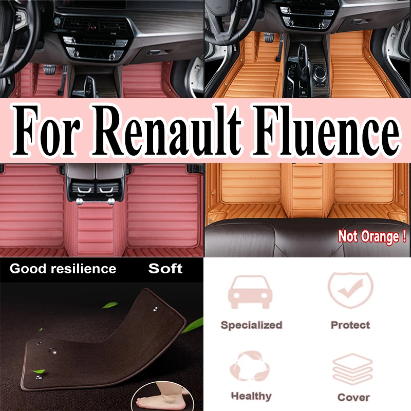 

Роскошные автомобильные коврики для Renault Fluence 2011 2012 2013 2014 2015 2016 2017, пользовательские автомобильные подушечки для ног, автомобильный ковер