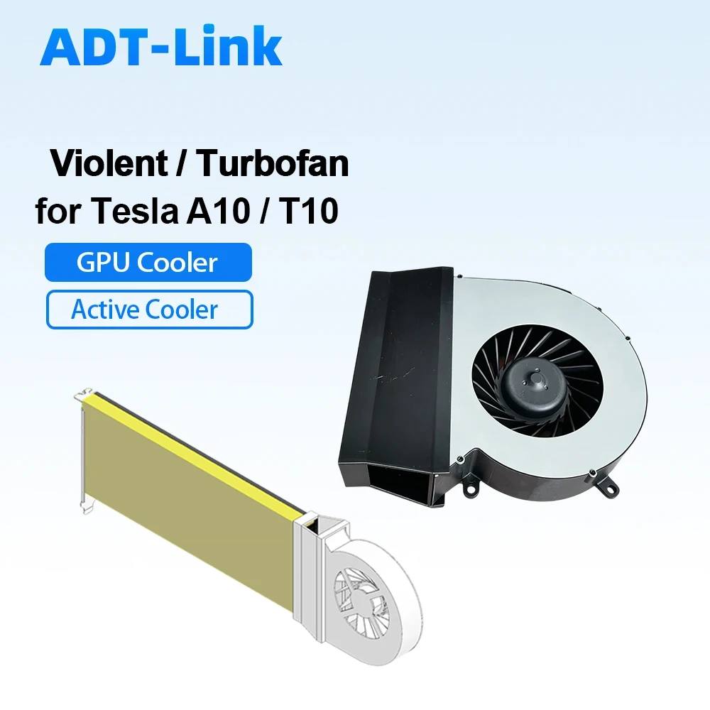Server GPU Cooling Quiet Turbo Fan / High Airflow Fan Performance Heat Sink for Tesla A10 T10 Graphics Card