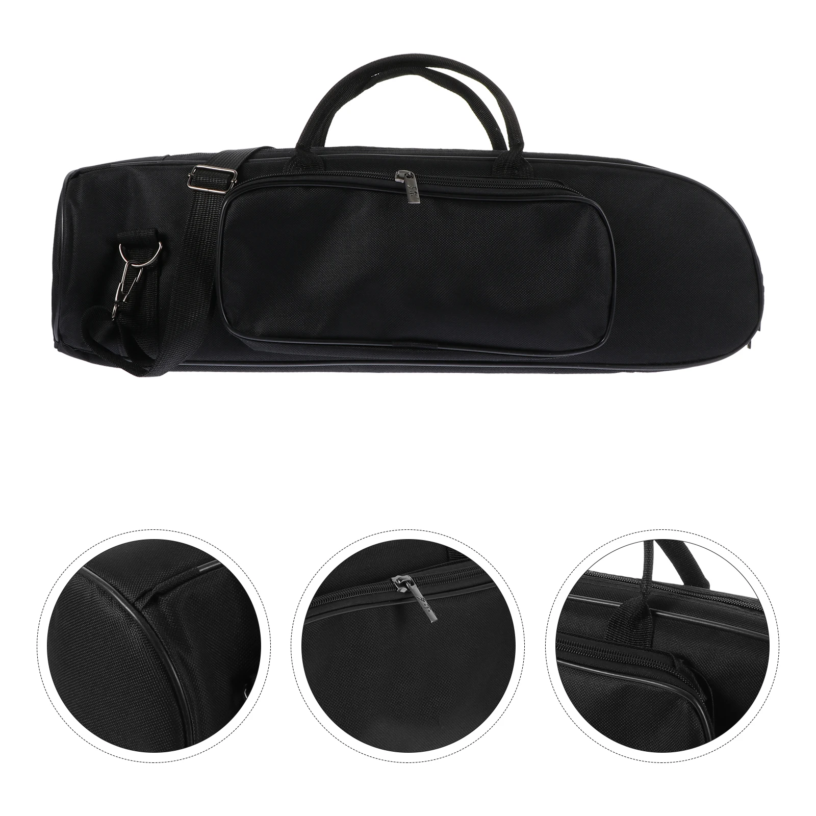 

Waterproof Trumpet Bag Black Oxford Cloth Single Shoulder for Outdoor Use and Storing Accessories