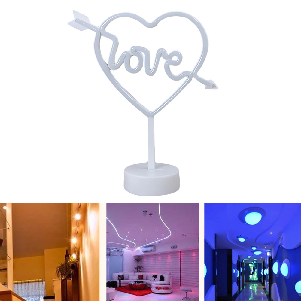

Neon Light Love LED Night Lamps White Interior Decorative Lights for Bedroom Kids Room USB PVC Non Toxic Durable LED Lighting