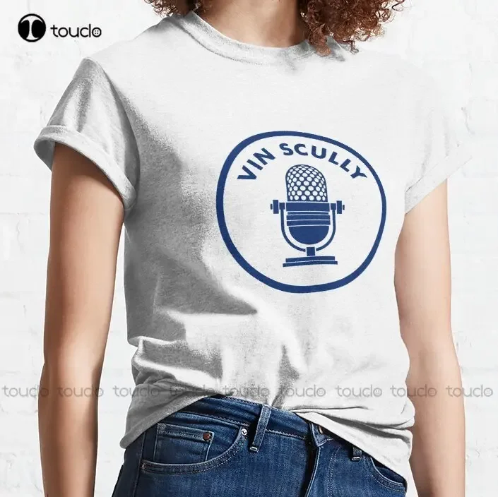 Dank U Vin Scully Trending T-shirt Jongens Witte T-shirts Outdoor Eenvoudige Vintage Casual T-shirts Aangepaste Gift Xs-5Xl Tshirt Nieuw