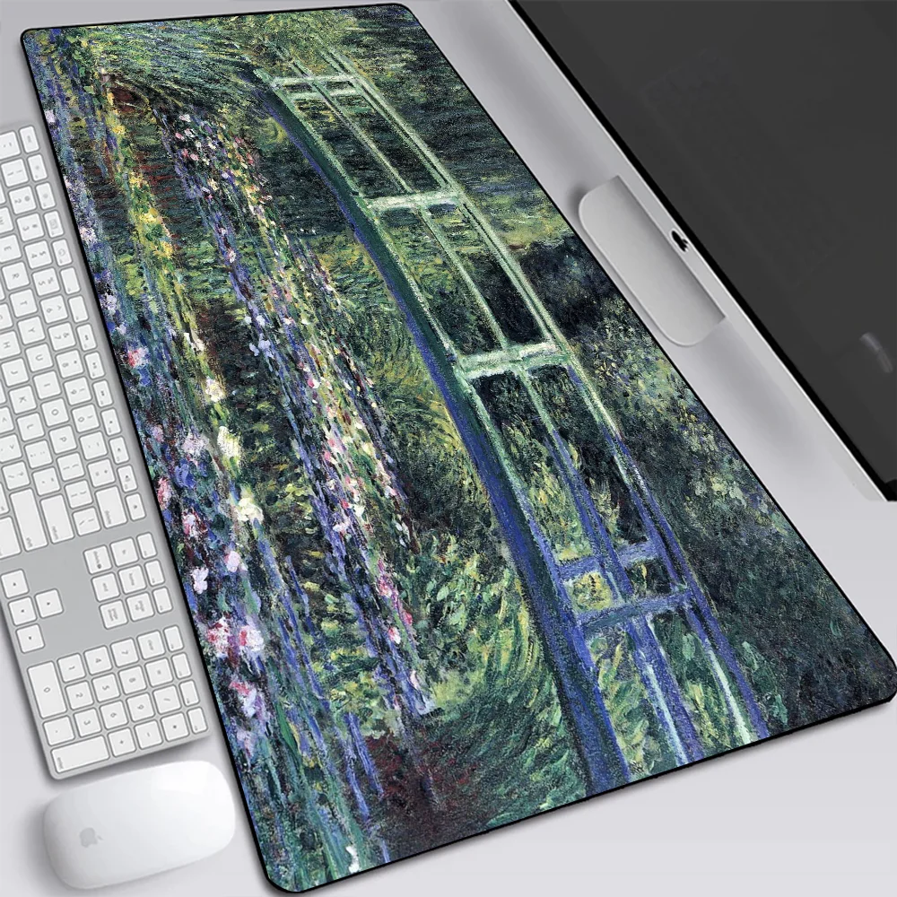 Claude Monet Art Large Gaming Mouse Pad Computer Laptop Mousepad Keyboard Pad Desk Mat PC Gamer Mouse Mat XXL Office Mausepad