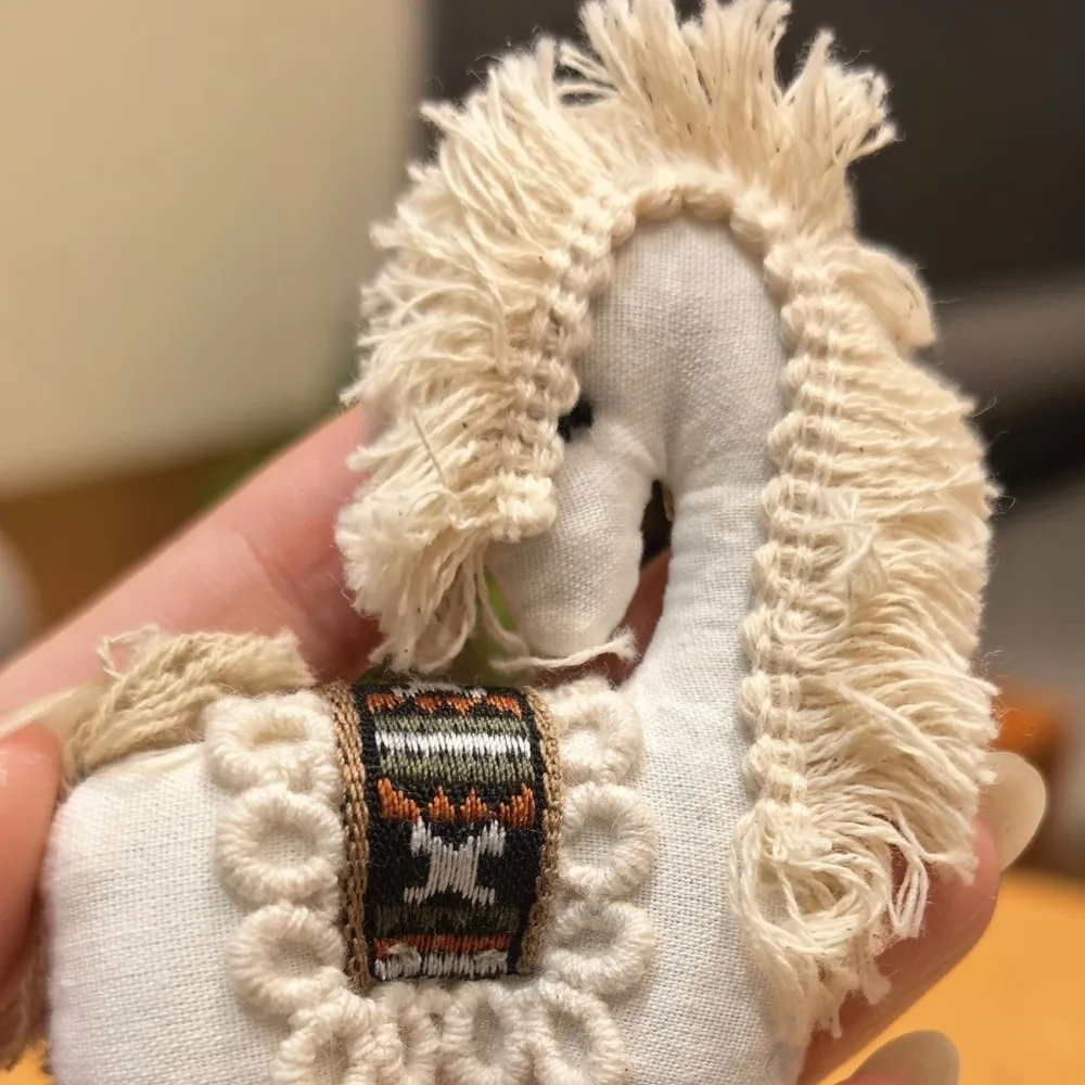 Stuffed Animal Horse Keychain Cute Design Hanging Decor Horse Year Key Ring Lucky Mascot Backpack Ornaments Pony Pendant