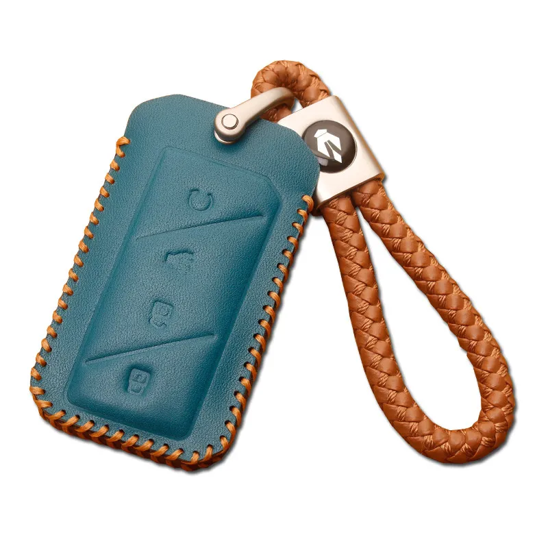 For Nissan Z9 Leather Car Key Bag Case Wallet Holder Key Cover Key Chains Car Accessories