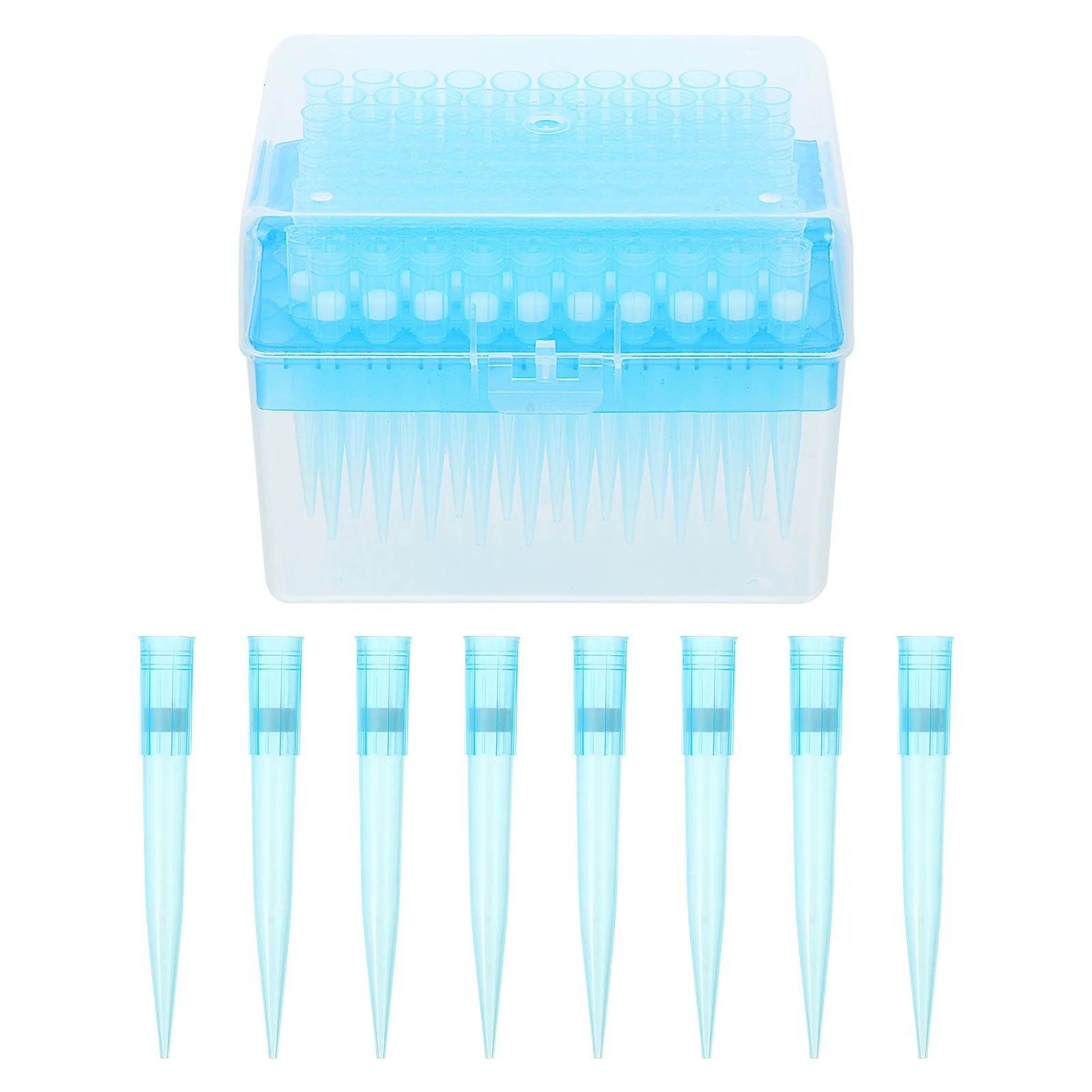 

96pcs Disposable Tips Filtered Plastic Laboratory Tools for Experiment High Transparency Disposable Pipette Tips Lightweight