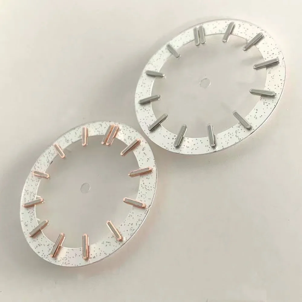 Watch accessory 31.8MM green luminous dial, suitable for NH70 movement circular dial watch modification accessories