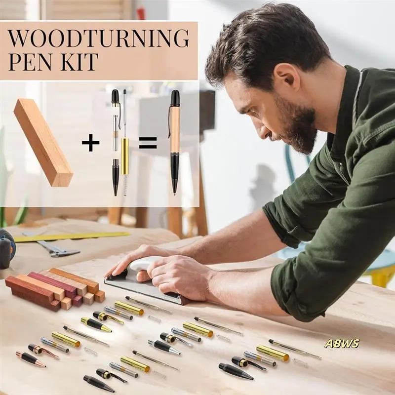 10 Sets Pen Making Kits With Refills Copper Pen Turning Supplies For DIY Pen Making-Ideal Classroom, Teacher, Student Gift - Image 5
