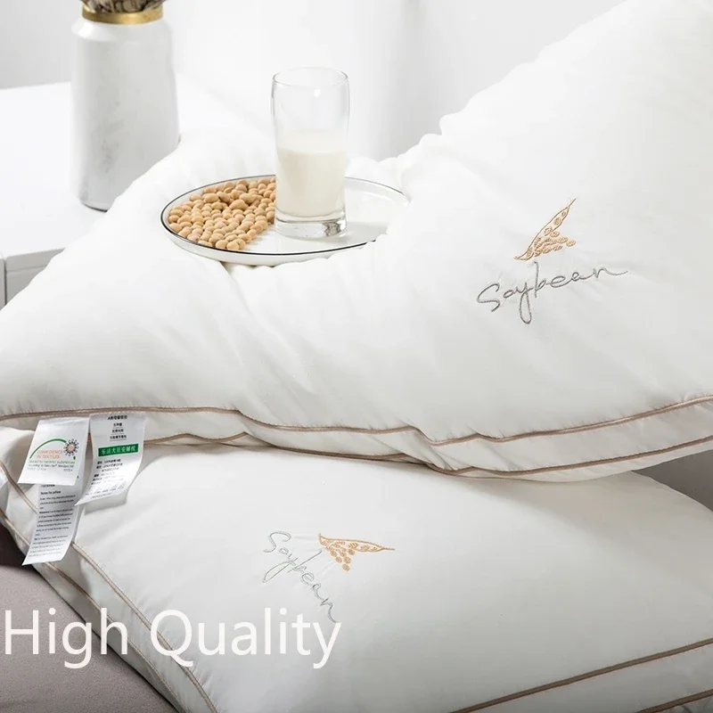 The new soybean sleeping pillow soybean fiber maintains the soft sleeping pillow core of cervical vertebra pillow.