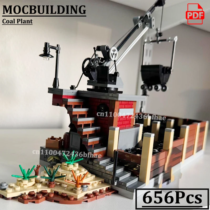 

Coaling Plant Diorama Blocks Display Coaling Station Model MOCBUILDING City Raiway Building Bricks Construction Toys Gift