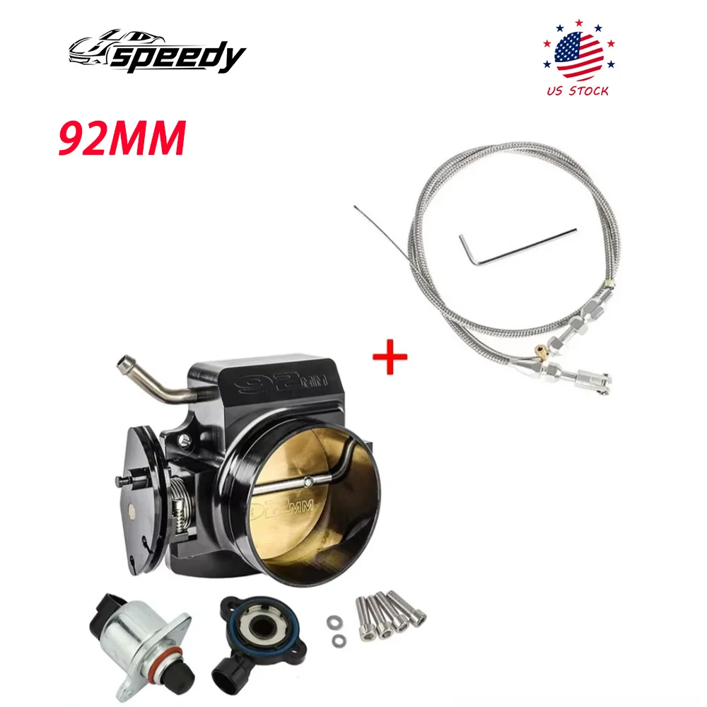 

Для двигателей Chevrolet LS1 1999-2007 гг., 4,8 L5,3L 6,0L LS Корпус дроссельной заслонки 92 мм с датчиками положения TPS IAC и комплектами тросов газа дроссельной заслонки