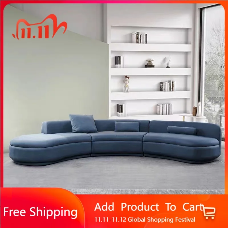 

Скандинавский изогнутый диван, ленивый европейский дизайн спальни, 3-местный диван, массажный одноместный эргономичный диван Letto, уникальная мебель