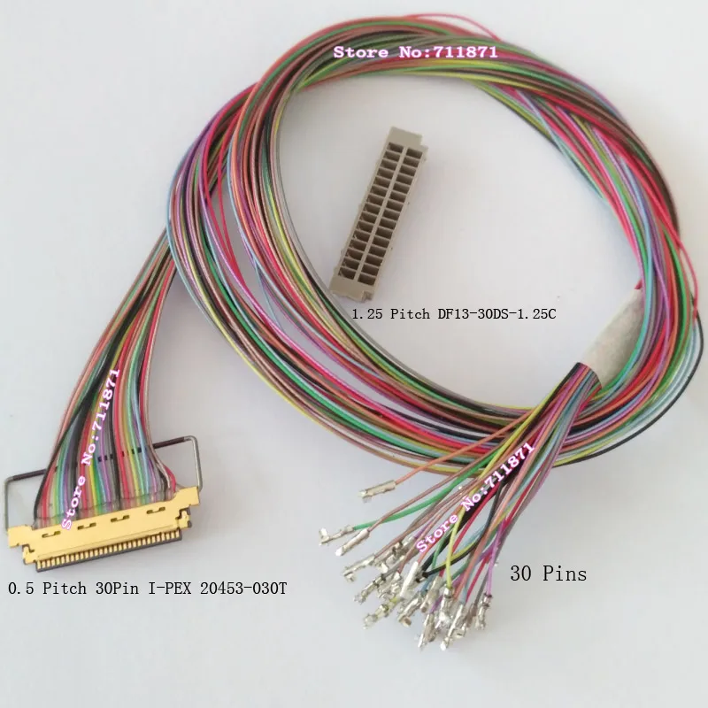 50cm 0.5 Pitch 30Pin I-PEX 20453-030T to DF13-30DS-1.25C Screen cable 40Pin IPEX 20453-040T to DF13-30DS-1.25C Screen Line Wire