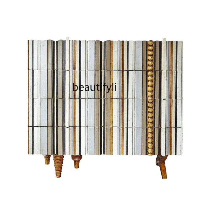 TTT French retro chest fashion creative medieval drawer cabinet relief art furniture decorative cabinet