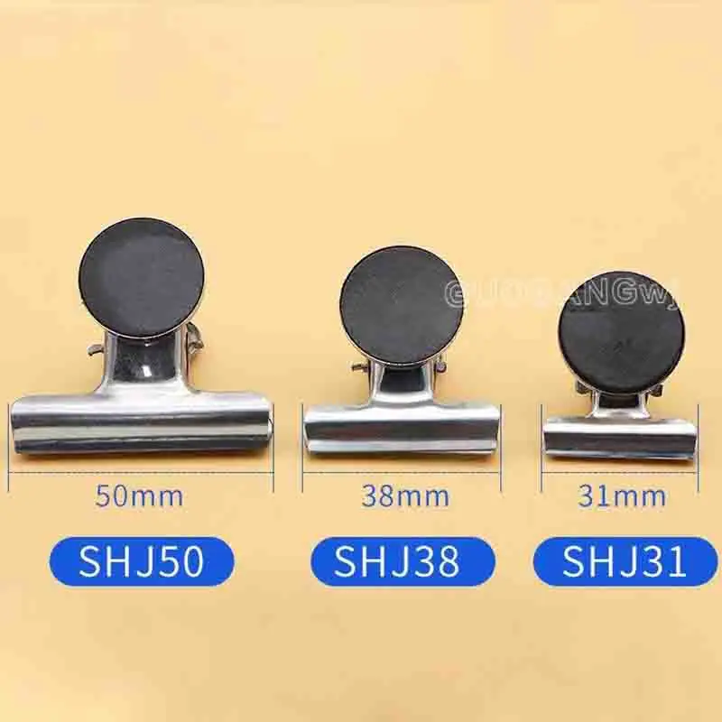 Stainless Steel Powerful Magnetic Clips Ferrite Magnet Silver Office Home Fridge Label Holder Corrosion-Resistant