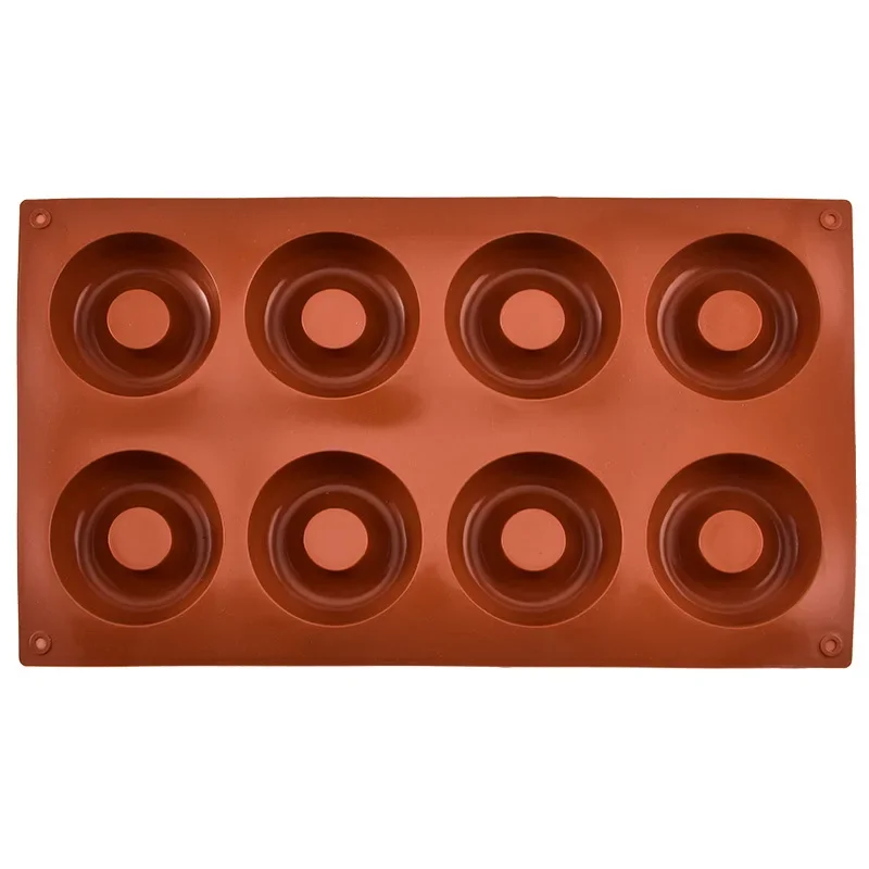 Silicone 6/8/18 Cavity Donut Cake Mold Chocolate Baking Cookie Biscuit Mold High Temperature Resistant Baking Tray Kitchen