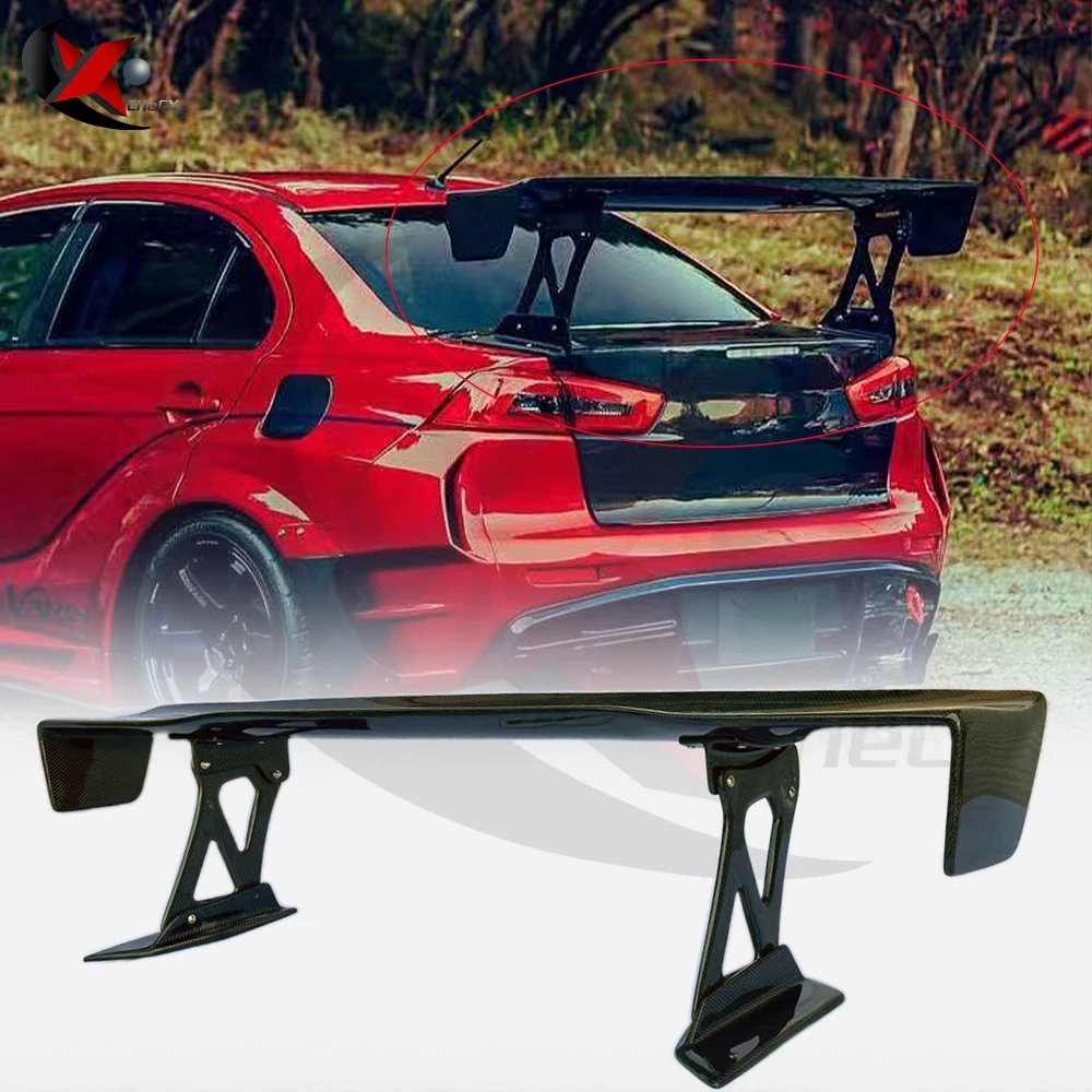 For Carbon Fiber VRS Rear Trunk Spoiler Lip GT Wing Boot Lip For Evolution Lancer EVO 10 EVO X Car Styling